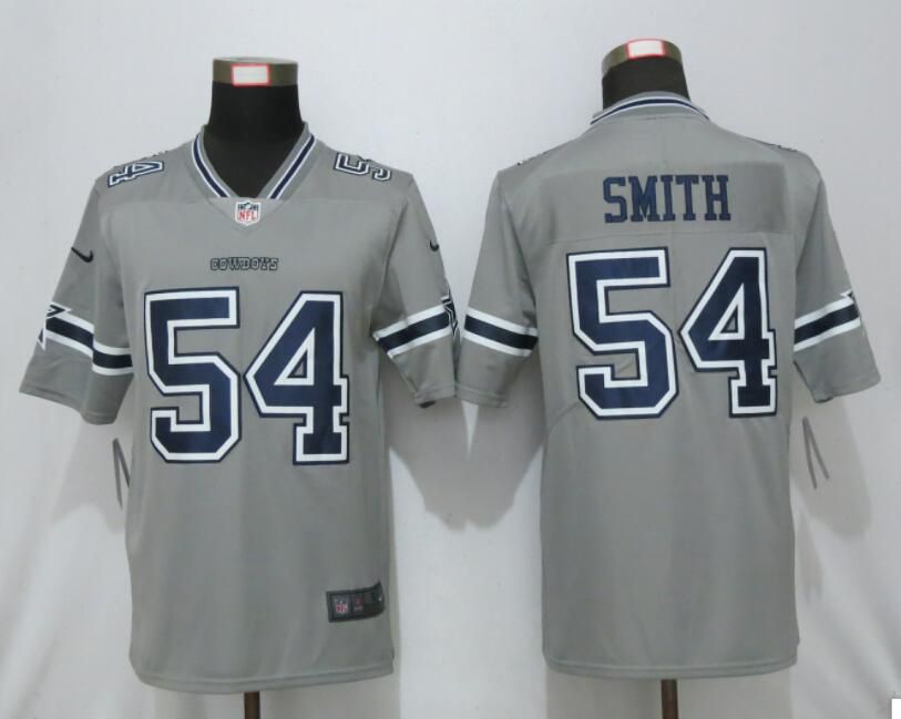 Men Nike Dallas Cowboys #54 Smith 2019 Vapor Untouchable Gray Inverted Legend Limited Jersey->cleveland cavaliers->NBA Jersey